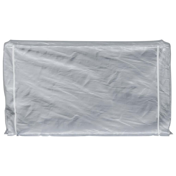 Leñero con protector de lluvia 250x25x150 cm acero galvanizado M 4