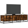 Mueble TV metal y madera ingeniería roble humo 150x35x41 cm 1