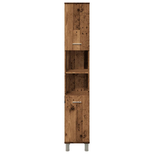 Armario de baño madera contrachapada envejecida 30x30x179 cm M 4