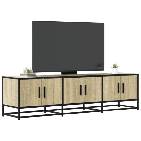 Mueble TV metal y madera ingeniería roble Sonoma 150x35x41 cm D