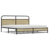 Estructura de cama sin colchón metal roble Sonoma 183x213 cm 2