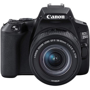 Camara digital canon reflex eos 250d+ef - s 18 - 55mm f - 4 - 5.6 is -   24.1mp -  digic 8 -  4k -  wifi -  bluetooth -  negro D