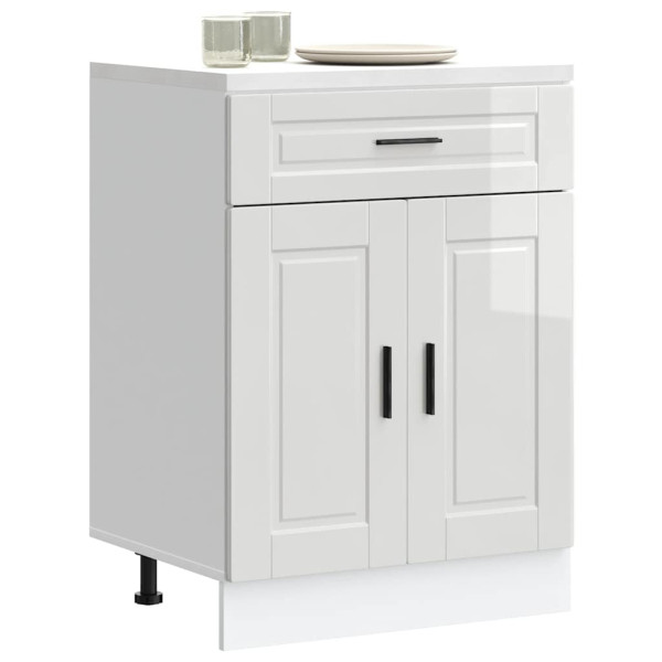 Mueble bajo de cocina porto alto brillo blanco D