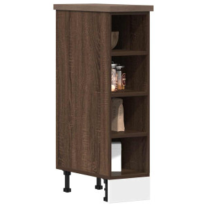 Armario de horno madera ingeniería roble ahumado 20x44.5x81.5cm D