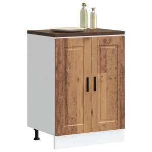 Mueble bajo de cocina porto madera vieja madera reconstituida D