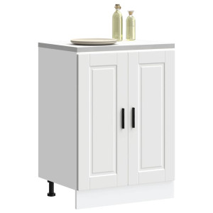 Mueble bajo de cocina Porto madera contrachapada blanca D