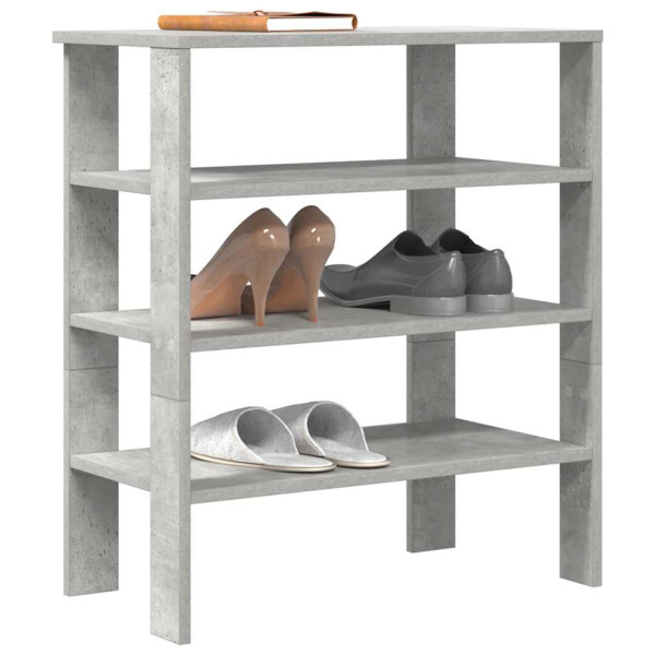 Mueble zapatero madera contrachapada gris hormigón 61x32x70 cm D