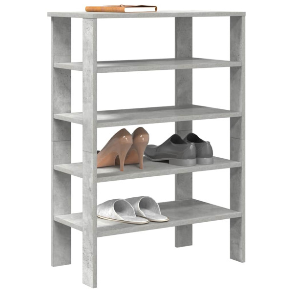 Mueble zapatero madera contrachapada gris hormigón 61x32x87.5cm D