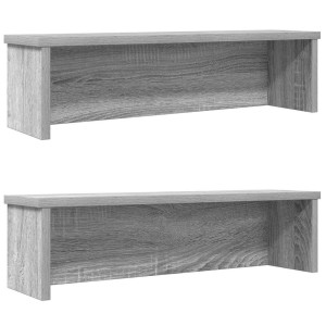 Estantes de cocina apilables 2 uds gris sonoma 60x15x16 cm D