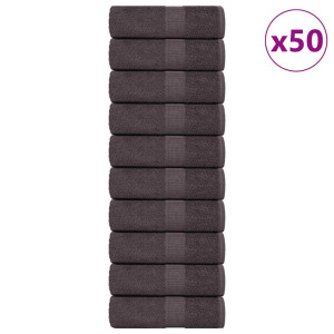 Paños de baño 50 uds antracita 15x21 cm 360 gsm 100% algodón D