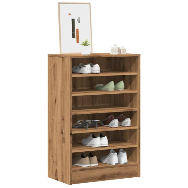 Mueble zapatero madera ingeniería roble artisan 60x35x92 cm D