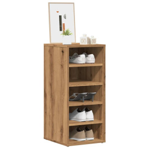 Mueble zapatero madera de ingeniería roble artisan 32x35x70 cm D