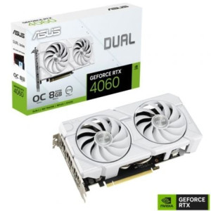 Tarjeta gráfica asus dual geforce rtx 4060 evo oc white edition/ 8gb gddr6 D