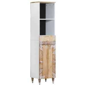 Mueble de baño madera maciza de mango 38x33.5x160 cm D