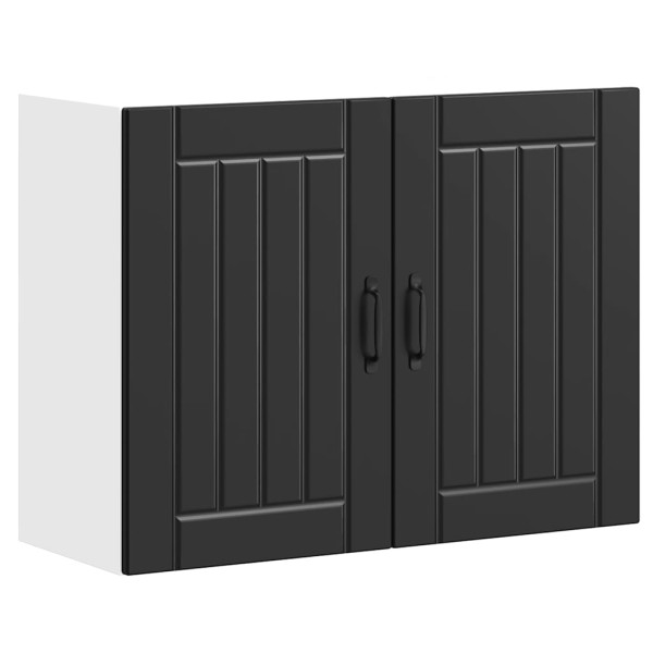 Armario de pared de cocina Lucca madera ingeniería negra Armario de pared de cocina Lucca madera ingeniería negra D