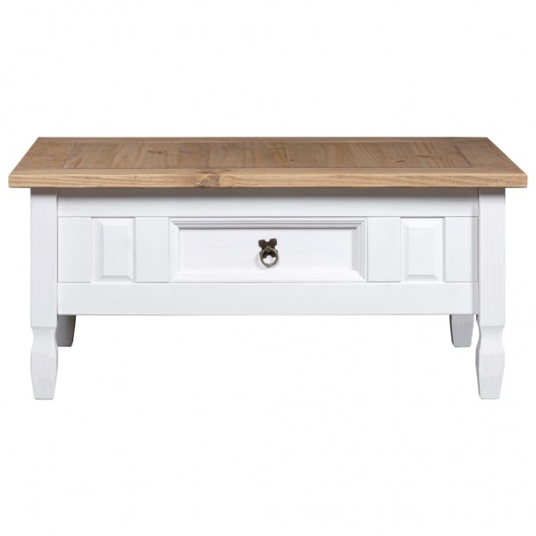 Mesa de centro Corona Range pino mexicano blanco 100x60x45 cm D