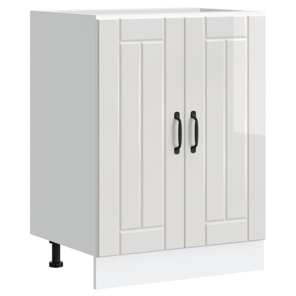 Mueble bajo para fregadero Lucca blanco brillante Mueble bajo para fregadero Lucca blanco brillante D