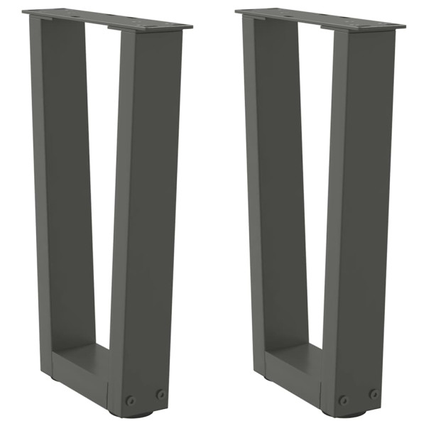 Patas para mesa de comedor en forma de V 2 uds antracita Acero Patas para mesa de comedor en forma de V 2 uds antracita Acero D