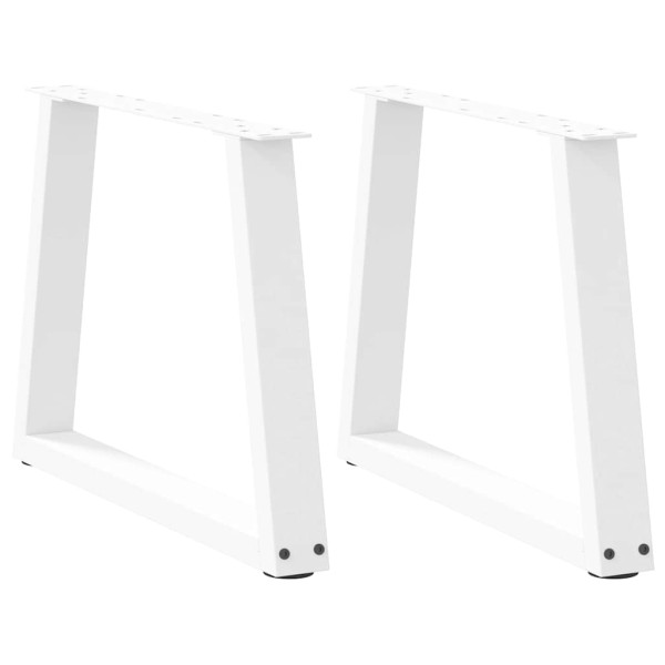 Patas para mesa de comedor forma V 2 uds blanco 60x(42-43.3) cm Patas para mesa de comedor forma V 2 uds blanco 60x(42-43.3) cm D