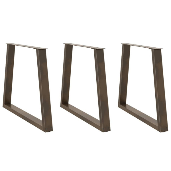 Patas para mesa de comedor en forma de V 3 uds acero natural Patas para mesa de comedor en forma de V 3 uds acero natural D
