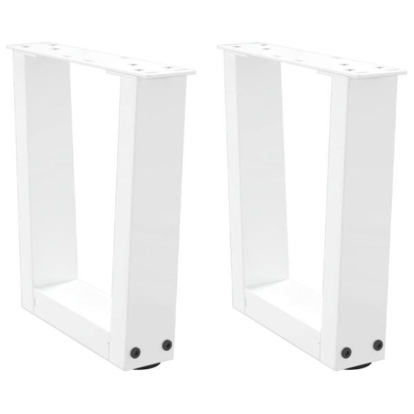 Patas para mesa de comedor forma V 2 uds blanco 40x(30-31.3) cm Patas para mesa de comedor forma V 2 uds blanco 40x(30-31.3) cm D