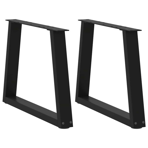 Patas para mesa de comedor forma V 2 uds negro 50x(42-43.3) cm Patas para mesa de comedor forma V 2 uds negro 50x(42-43.3) cm D
