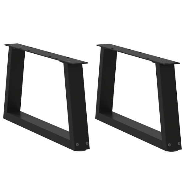 Patas para mesa de comedor forma V 2 uds negro 70x(30-31.3) cm Patas para mesa de comedor forma V 2 uds negro 70x(30-31.3) cm D