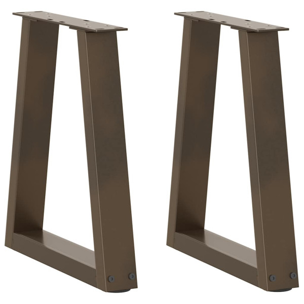 Patas mesa de comedor en forma de V 2 uds acero natural Acero Patas mesa de comedor en forma de V 2 uds acero natural Acero D