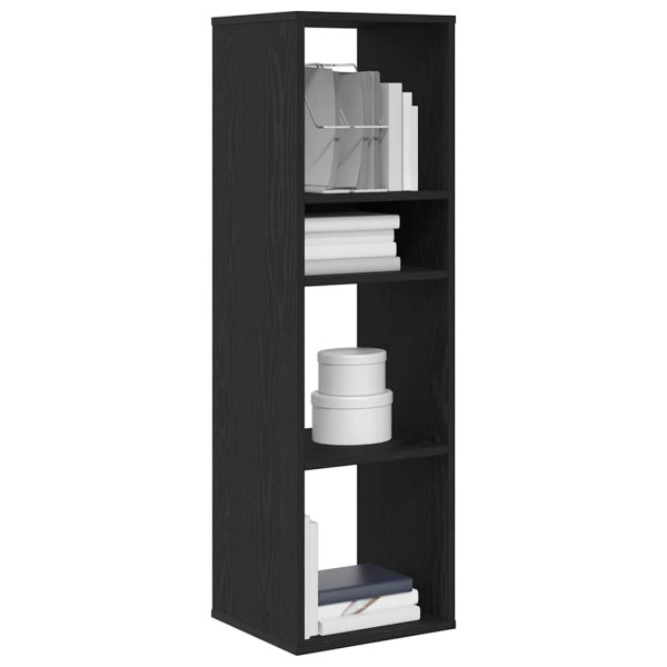 Estantería de madera contrachapada negra 34x31x112 cm Estantería de madera contrachapada negra 34x31x112 cm D