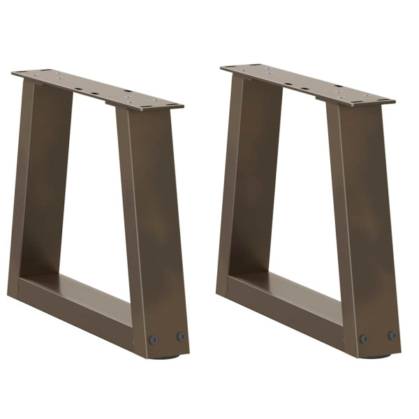 Patas para mesa de comedor en forma de V 2 uds acero natural Patas para mesa de comedor en forma de V 2 uds acero natural D
