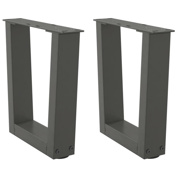 Patas para mesa comedor forma V 2 uds antracita 30x(30-31.3) cm Patas para mesa comedor forma V 2 uds antracita 30x(30-31.3) cm D