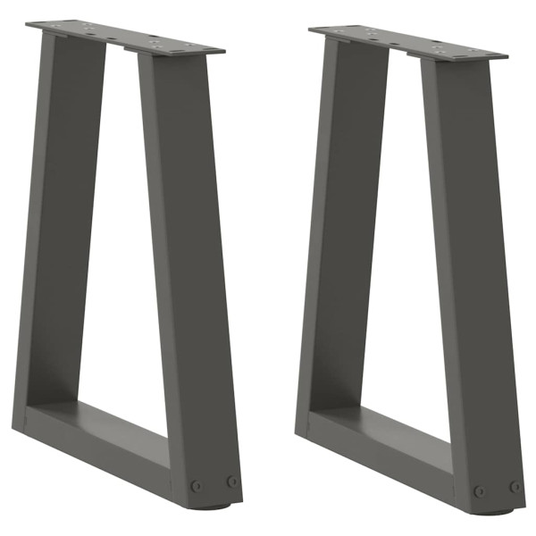 Patas para mesa de comedor en forma de V 2 uds antracita acero Patas para mesa de comedor en forma de V 2 uds antracita acero D