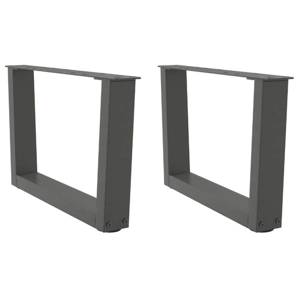Patas para mesa comedor forma V 2 uds antracita 60x(30-31.3) cm Patas para mesa comedor forma V 2 uds antracita 60x(30-31.3) cm D