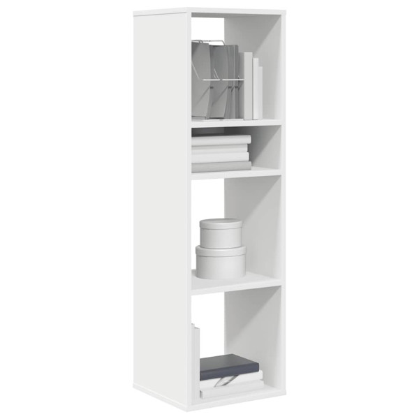 Estantería de madera contrachapada blanco 34x31x112 cm Estantería de madera contrachapada blanco 34x31x112 cm D