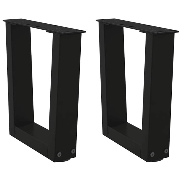 Patas para mesa de comedor forma V 2 uds negro 30x(30-31.3) cm Patas para mesa de comedor forma V 2 uds negro 30x(30-31.3) cm D