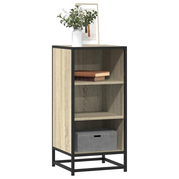 Aparador madera ingeniería y metal roble Sonoma 35.5x35x76 cm D