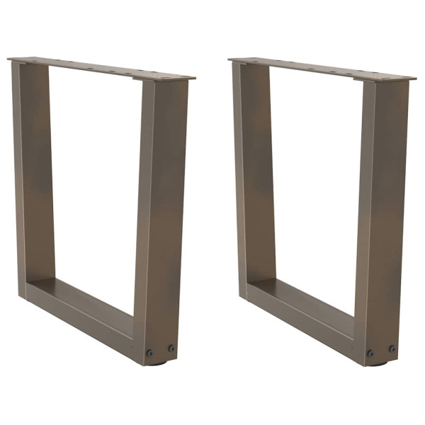 Patas para mesa de comedor forma de V 2 uds acero natural acero Patas para mesa de comedor forma de V 2 uds acero natural acero D