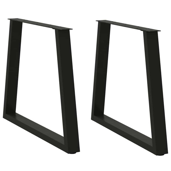 Patas para mesa de comedor forma V 2 uds negro 70x(72-73.3) cm Patas para mesa de comedor forma V 2 uds negro 70x(72-73.3) cm D