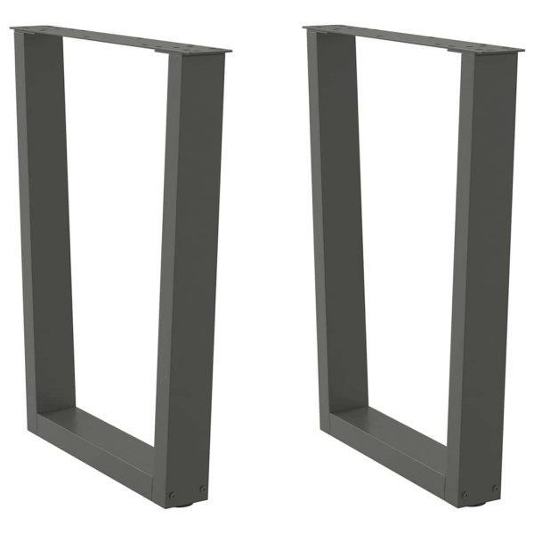Patas para mesa de comedor en forma de V 2 uds antracita acero Patas para mesa de comedor en forma de V 2 uds antracita acero D