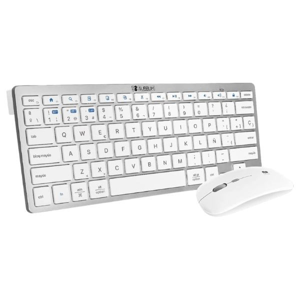 Teclado y Ratón inalámbrico Subblim Combo Compact BT plata D