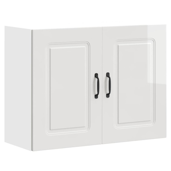 Armario de pared de cocina Kalmar blanca de alto brillo Armario de pared de cocina Kalmar blanca de alto brillo D