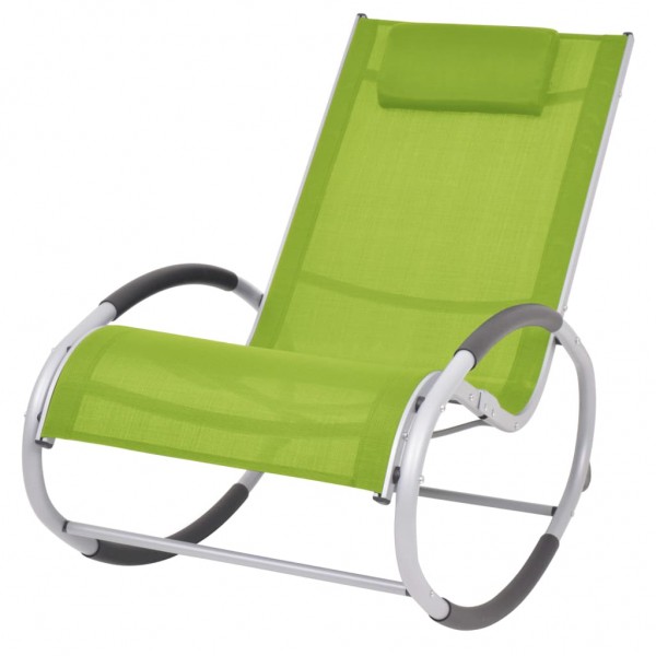Cadeira de balanço de jardim em Textilene verde D