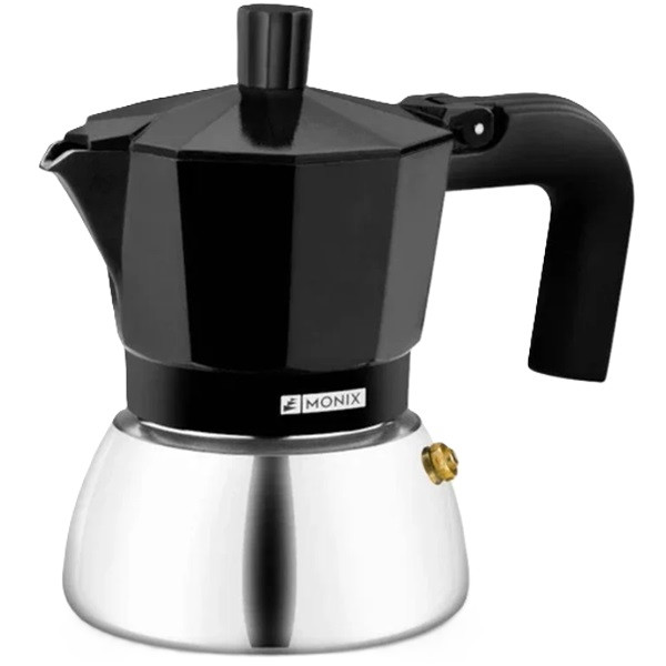 Cafetera italiana monix induction inox m863003/ 3 tazas/ negra D