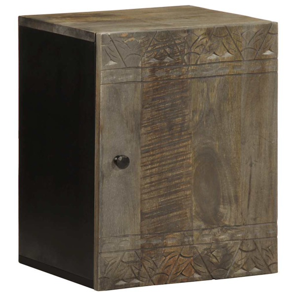 Armario de baño de pared madera maciza de mango 38x33x48 cm D
