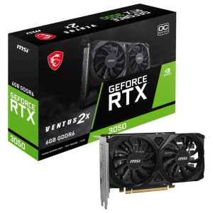 Tarjeta grafica MSI Nvidia RTX 3050 Ventus 2X-E OC 6GB GDDR6 D