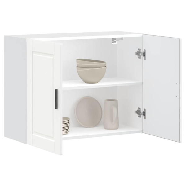Armario de pared para cocina Porto madera de ingeniería blanca Armario de pared para cocina Porto madera de ingeniería blanca D