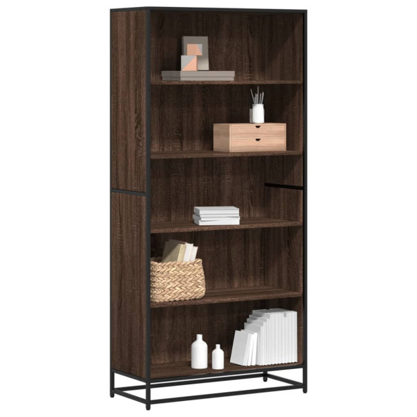 Estantería madera de ingeniería marrón roble 80.5x35x170.5 cm Estantería madera de ingeniería marrón roble 80.5x35x170.5 cm D