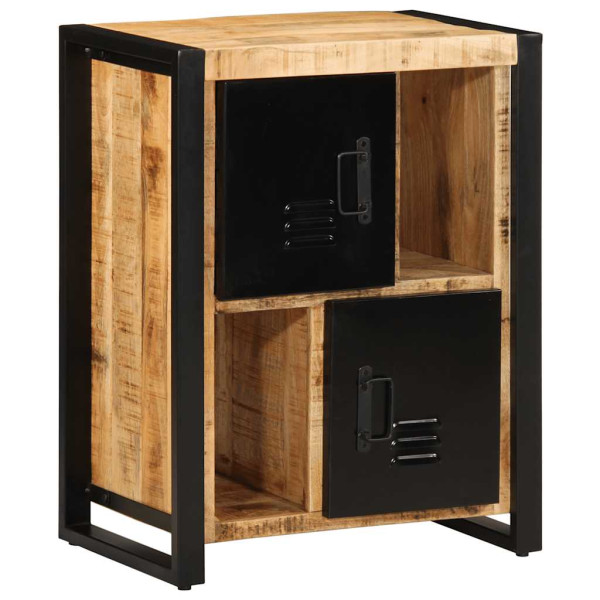 Aparador de madera maciza de mango rugosa 55x35x70 cm Aparador de madera maciza de mango rugosa 55x35x70 cm D