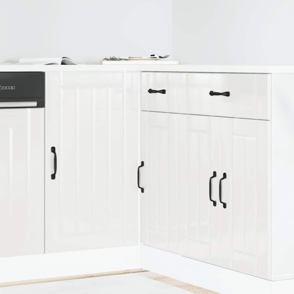 Mueble bajo para fregadero Lucca blanco brillante Mueble bajo para fregadero Lucca blanco brillante D