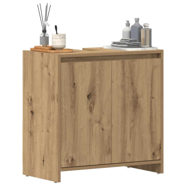Mueble de lavabo de baño madera roble artisan 60x33x60 cm Mueble de lavabo de baño madera roble artisan 60x33x60 cm D